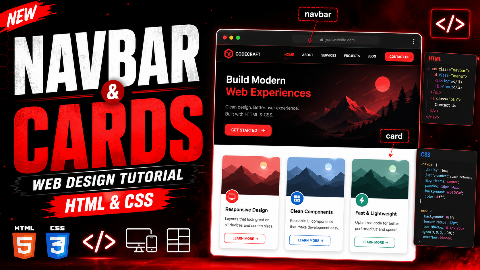 Responsive HTML Grid System tutorial thumbnail